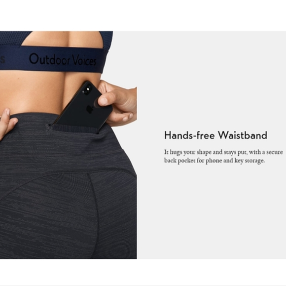 Outdoor Voices TechSweat 7/8 Zoom Leggings Cloud/Night/Coyote Size Small - Picture 5 of 13